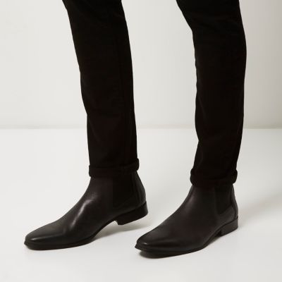 Black Chelsea boots
